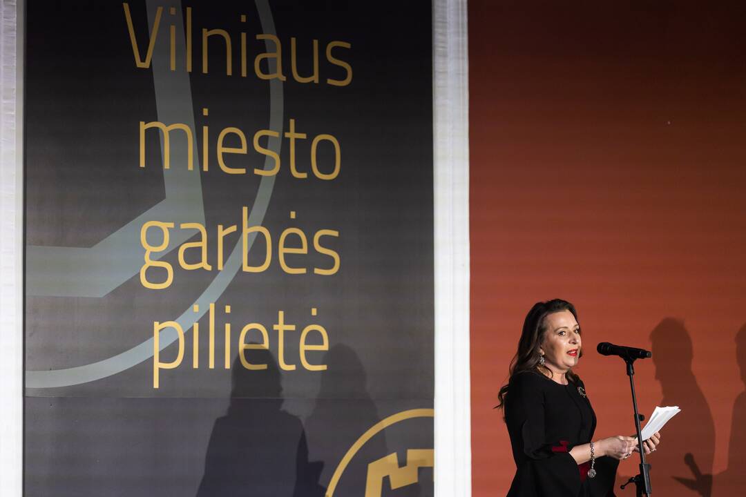 Vilniaus miesto garbės pilietės vardo suteikimo rašytojai K. Sabaliauskaitei ceremonija