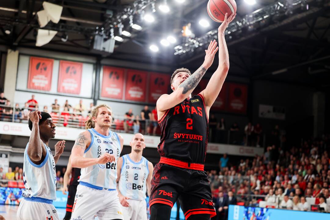  LKL pusfinalis: Vilniaus „Rytas“ – Jonavos „CBet“ 82:74