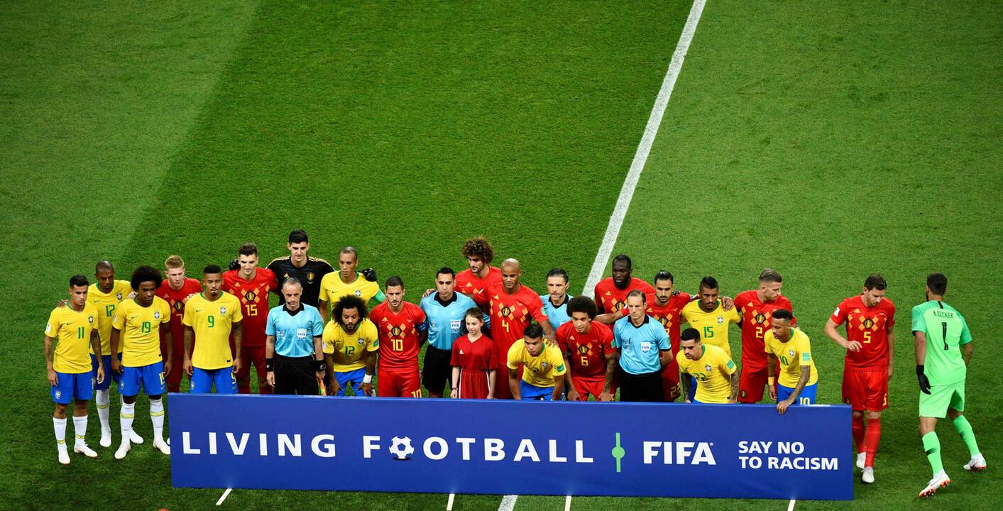 Pasaulio futbolo čempionato ketvirtfinalis: Belgija – Brazilija 2:1