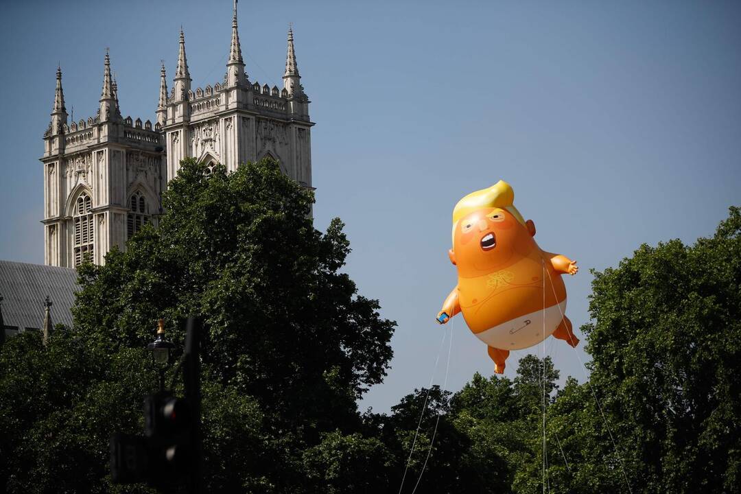 Protestas Londone prieš D. Trumpo vizitą