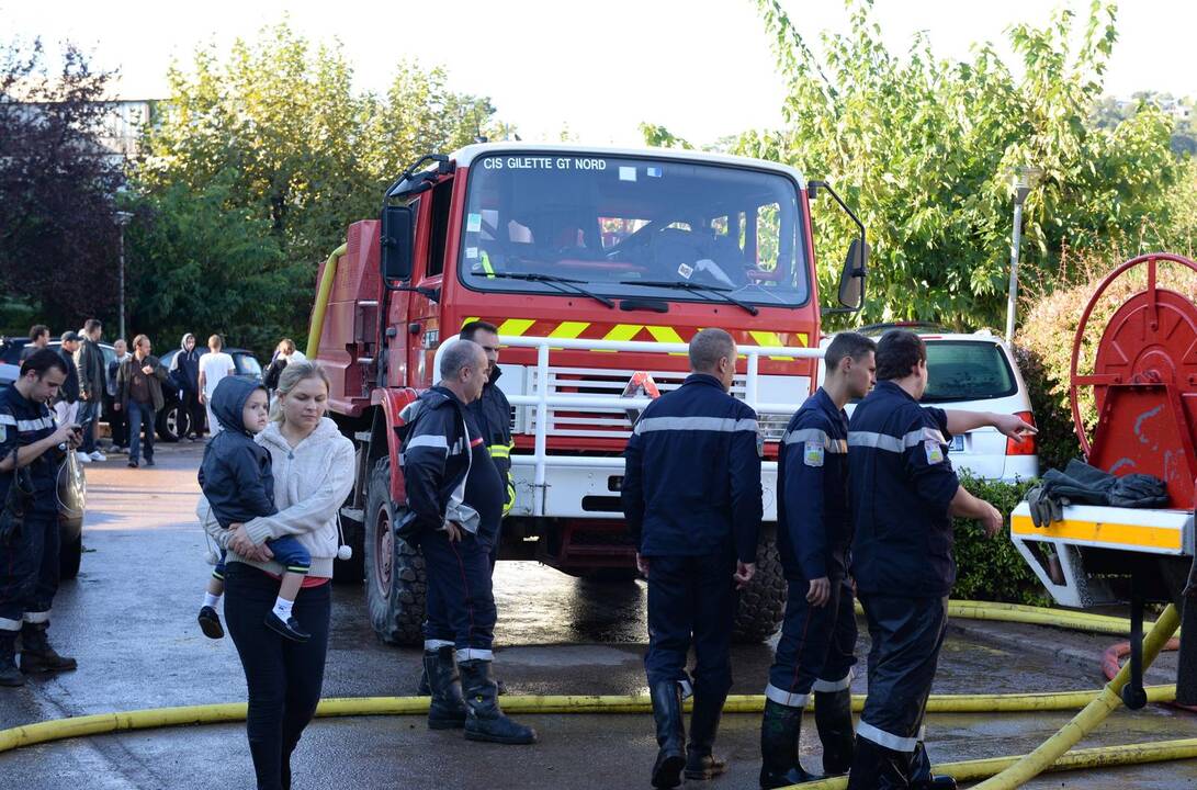 Prancūzijos Žydrajame Krante – potvyniai