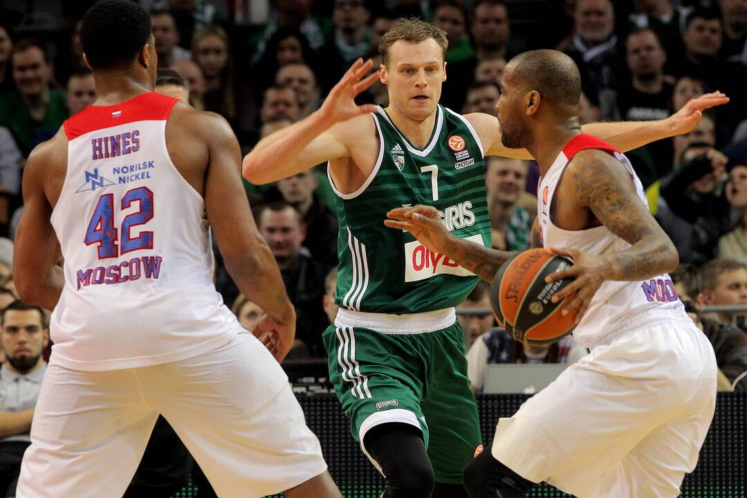 Eurolygoje Kauno „Žalgiris“ skaudžiai pralaimėjo Maskvos CSKA.