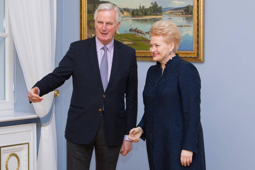 Prezidentė susitiko su „Brexit“ derybininku M. Barnier
