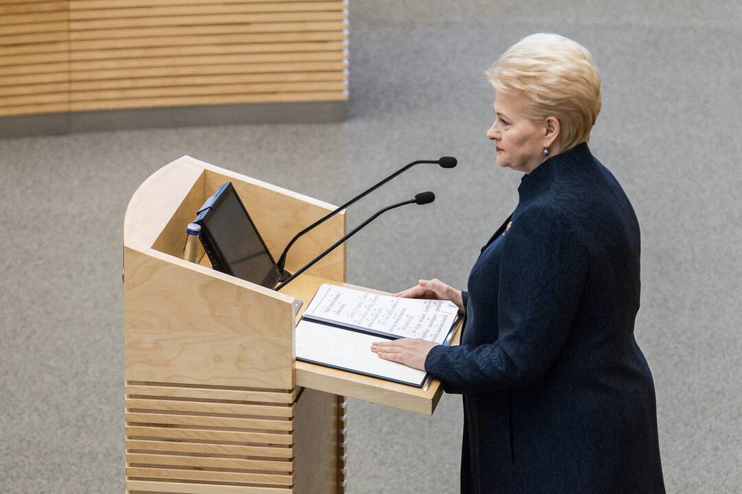 D. Grybauskaitės metinis pranešimas Seime