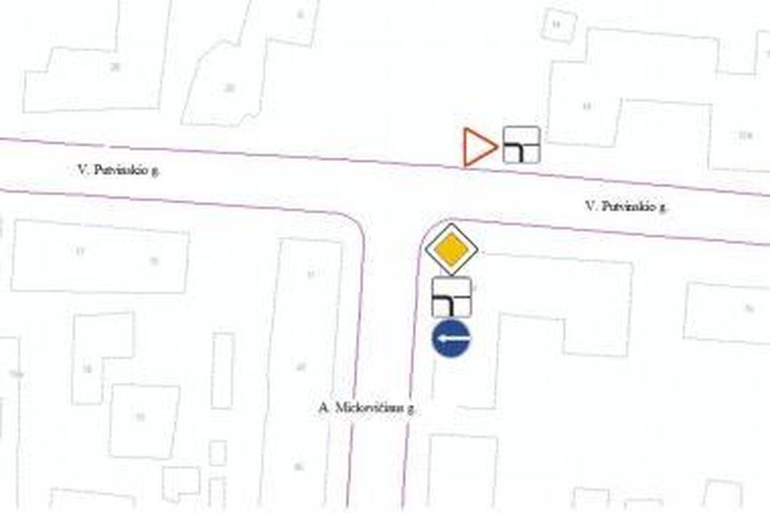 Keičiasi eismas A.Mickevičiaus ir V.Putvinskio gatvių sankryžoje
