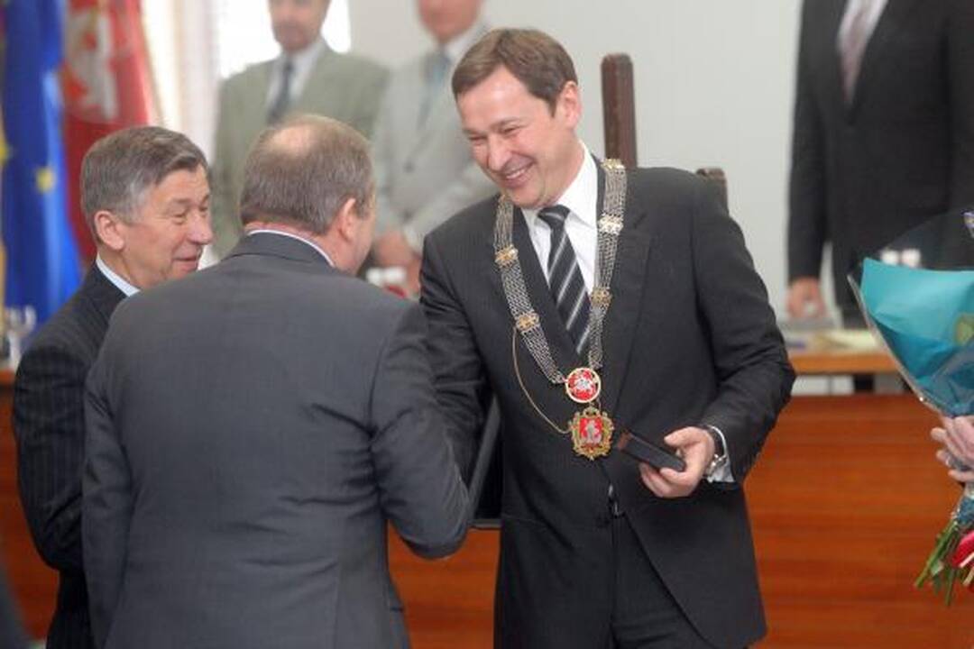 A.Zuokas inauguruotas tarybos posėdžio metu