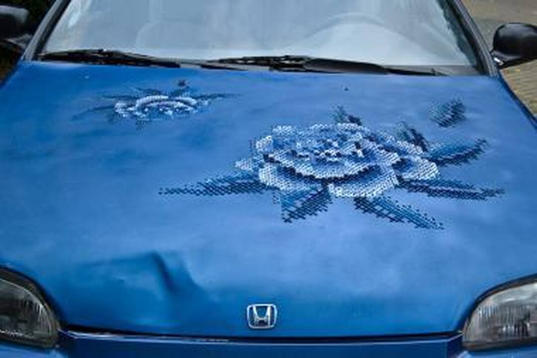 Ant automobillių „pražydo“ gėlės