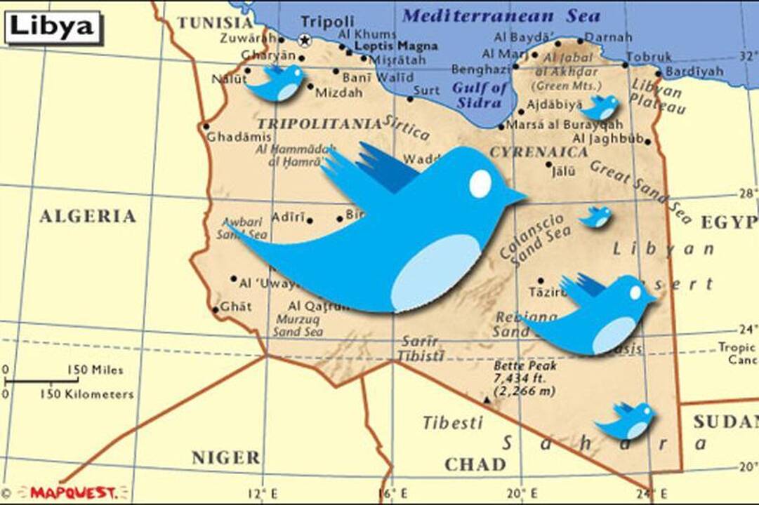 NATO bombarduoja Libiją, gaudama koordinates iš "Twitter"