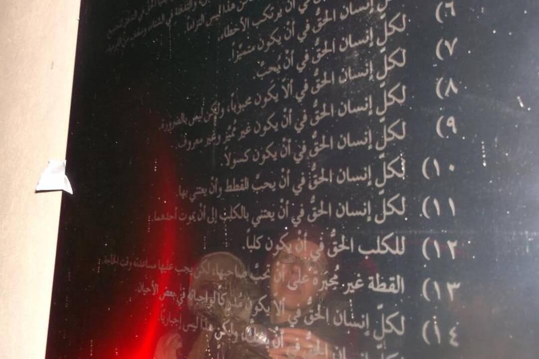 Užupyje atidengta Konstitucijos lenta arabų kalba 