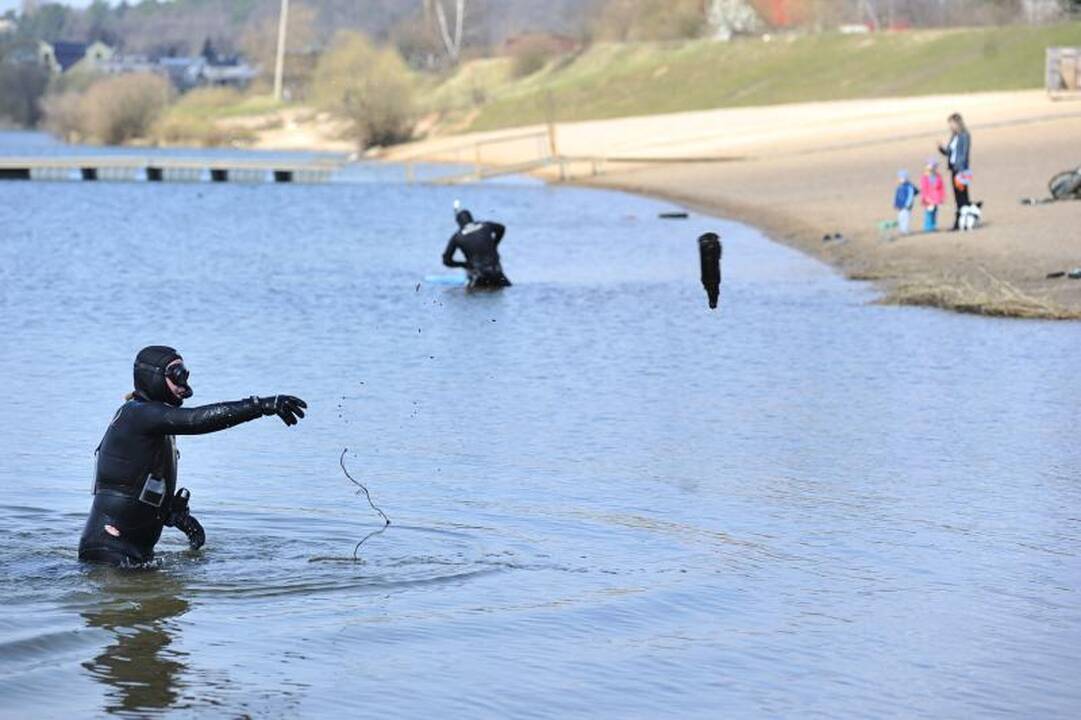 Kaune šiukšlės kuoptos ir iš parkų, ir iš karjero dugno