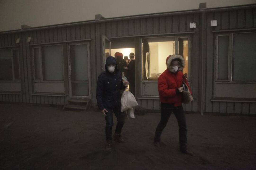 Padangę virš Estijos dengia pelenų iš Islandijos ugnikalnio debesis