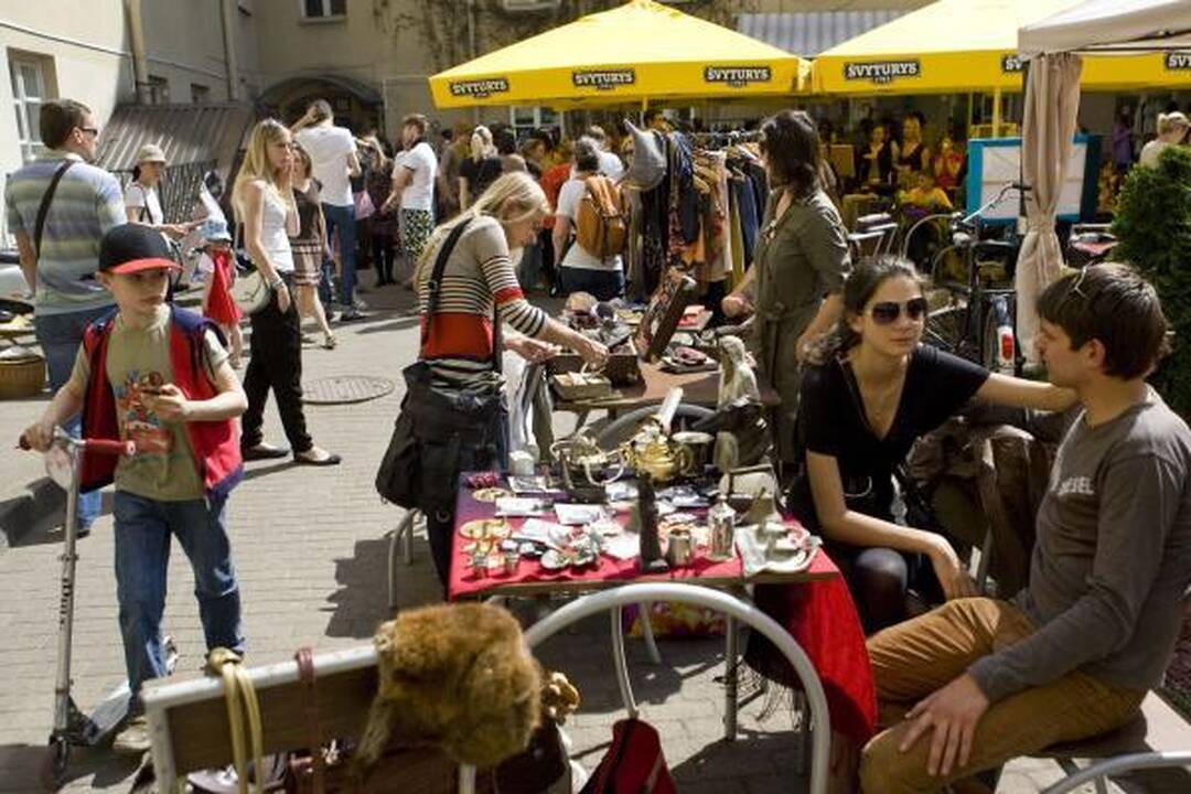 Blusturgio šurmulys Mokytojų namų kiemelyje