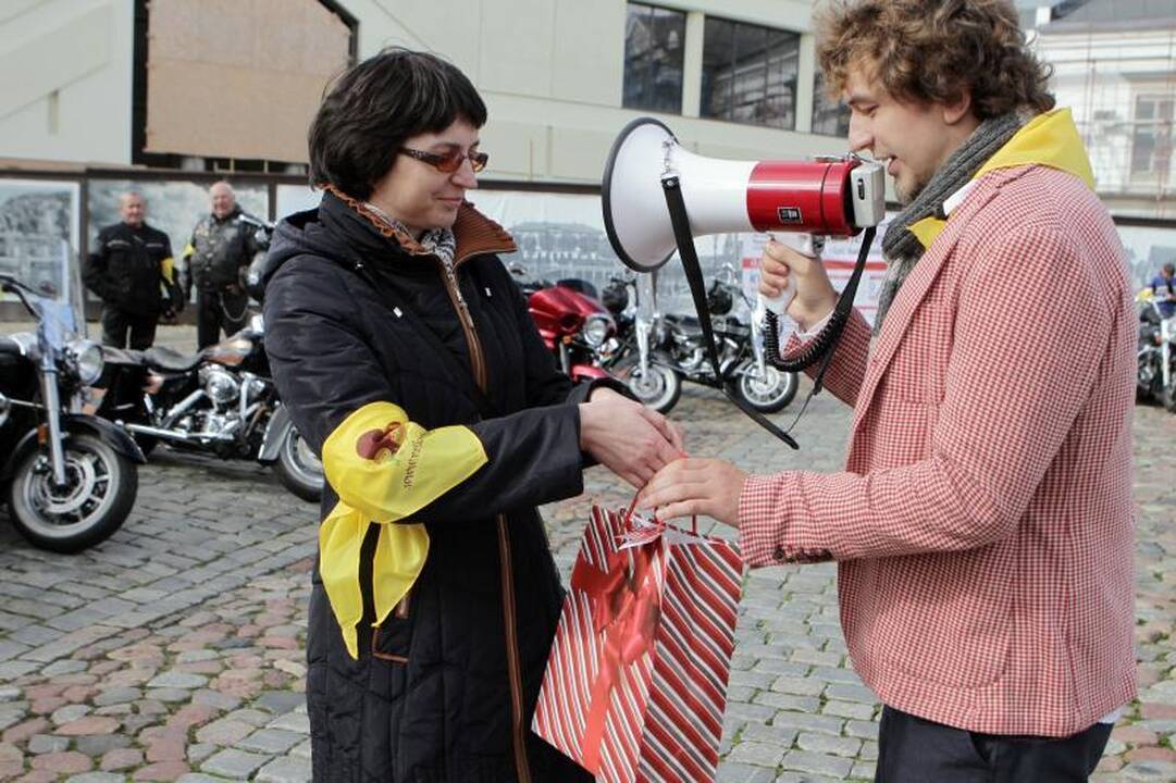 Pajūrio baikeriai kvietė į Pasaulinei širdies dienai skirtą šventę