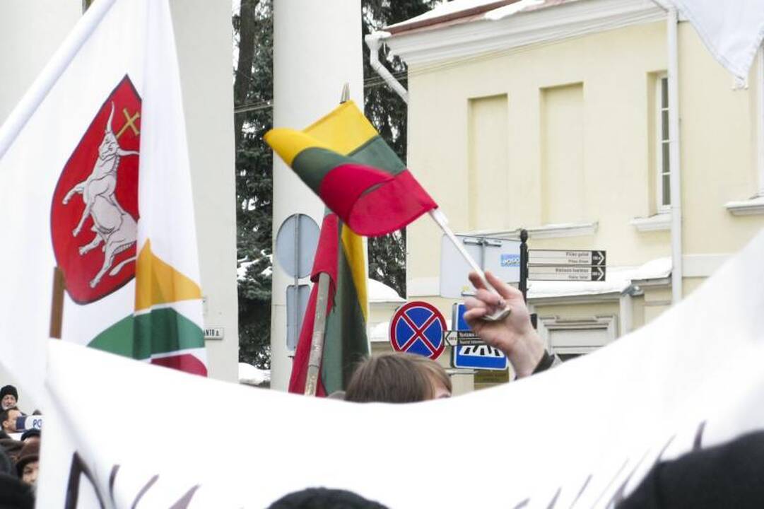 Prie prezidentūros aidėjo: „Neleiskime žaginti tėvynės“