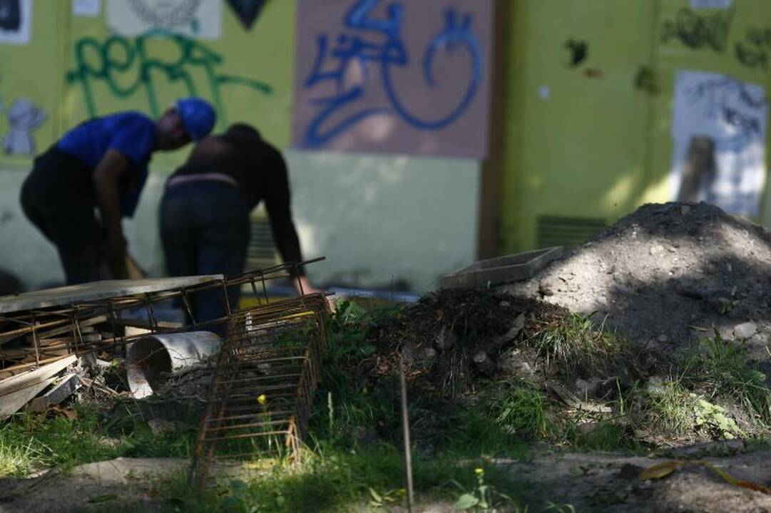 Sereikiškių parko rekonstrukcijai - trijų statybininkų brigada