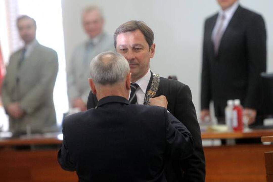 A.Zuokas inauguruotas tarybos posėdžio metu