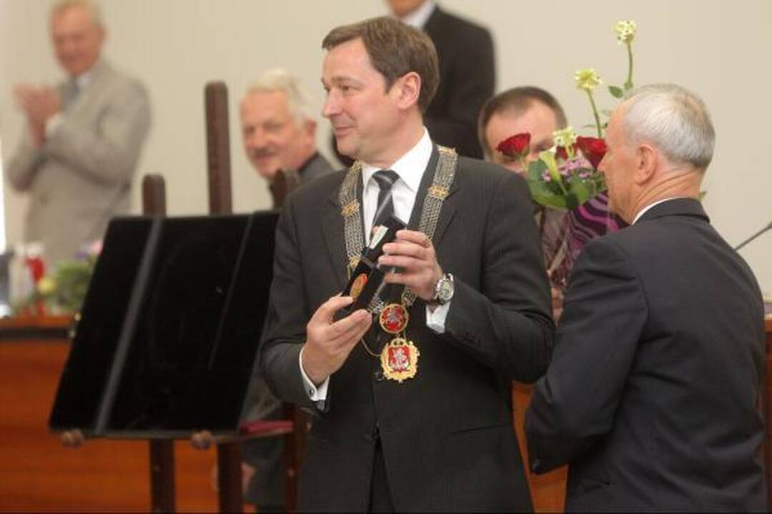 A.Zuokas inauguruotas tarybos posėdžio metu