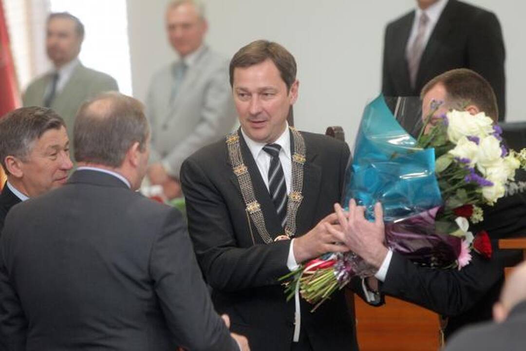 A.Zuokas inauguruotas tarybos posėdžio metu