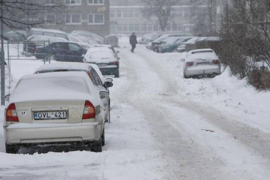 Žiema Klaipėdoje: eismo sąlygos sudėtingos