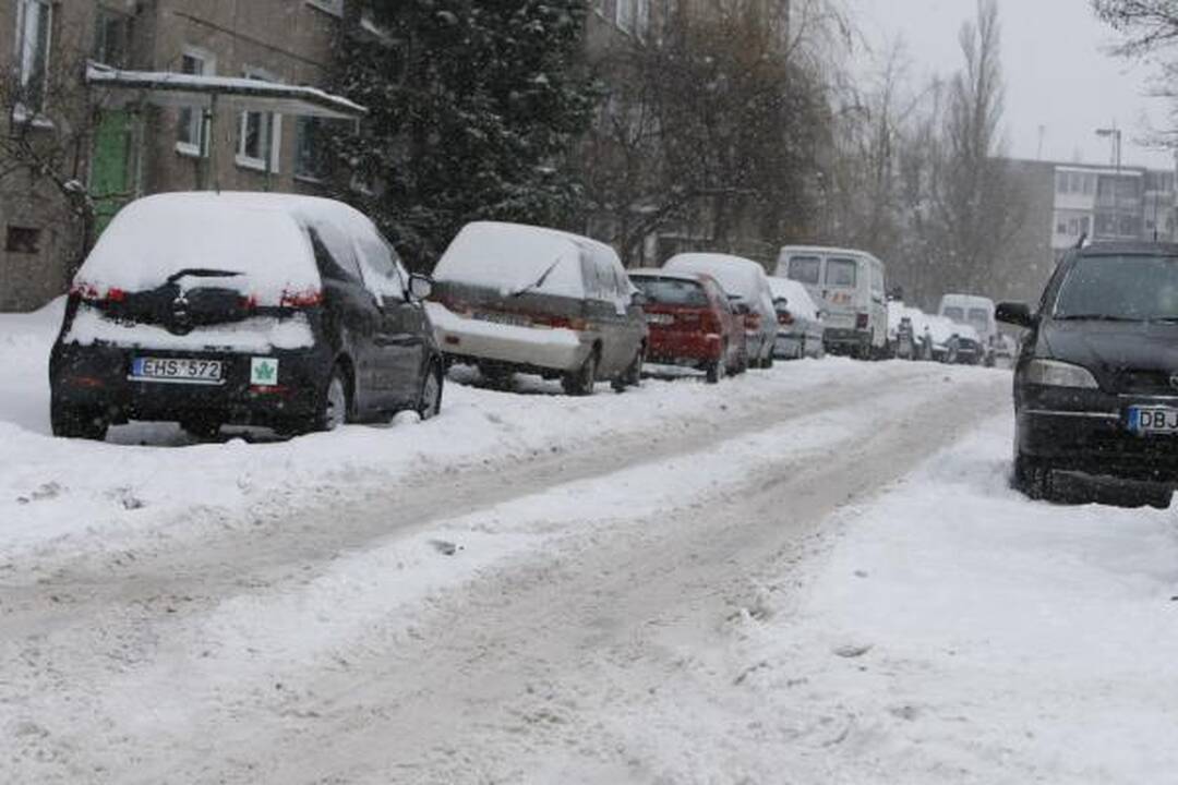 Žiema Klaipėdoje: eismo sąlygos sudėtingos