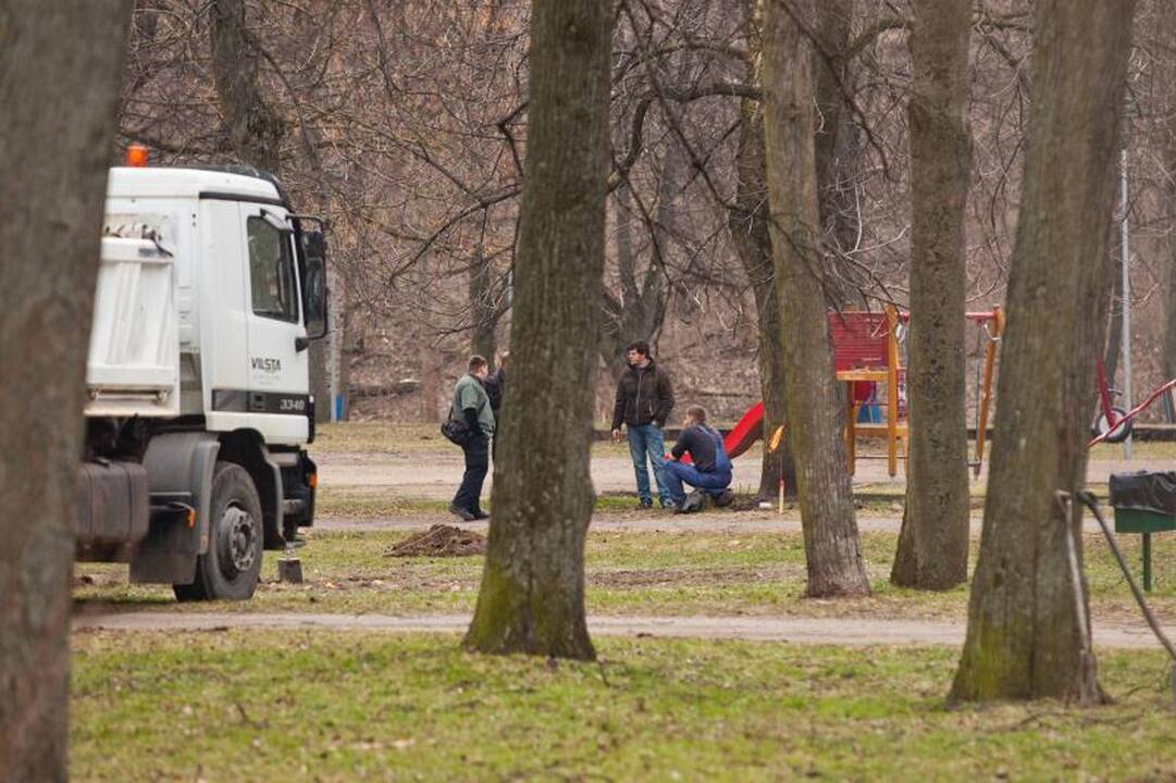 Sereikiškių parke - tinklų tiesimo darbai, archeologiniai kasinėjimai