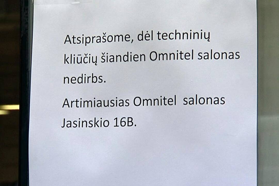 Vilniaus centre iš „Omnitel“ salono pagrobti kompiuteriai ir telefonai