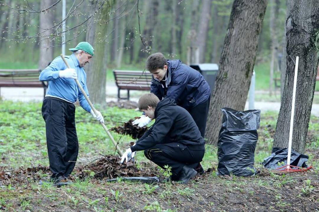 Klaipėdiečiai ėmėsi tvarkyti Jūros parką