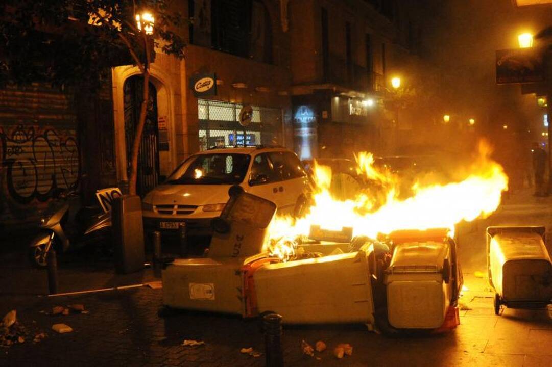 Madride demonstrantai buvo apšaudyti guminėmis kulkomis