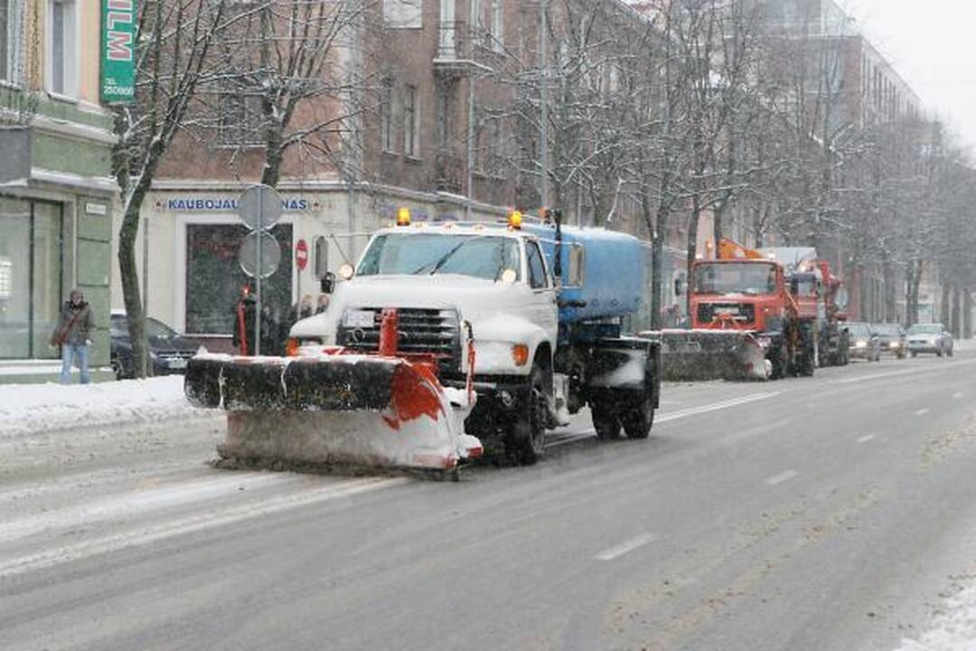 Žiema Klaipėdoje: eismo sąlygos sudėtingos