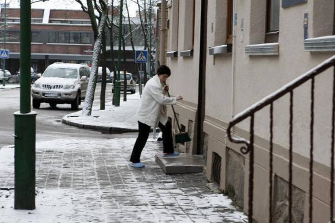 Klaipėdos kelininkai: pirmasis sniegas dzin