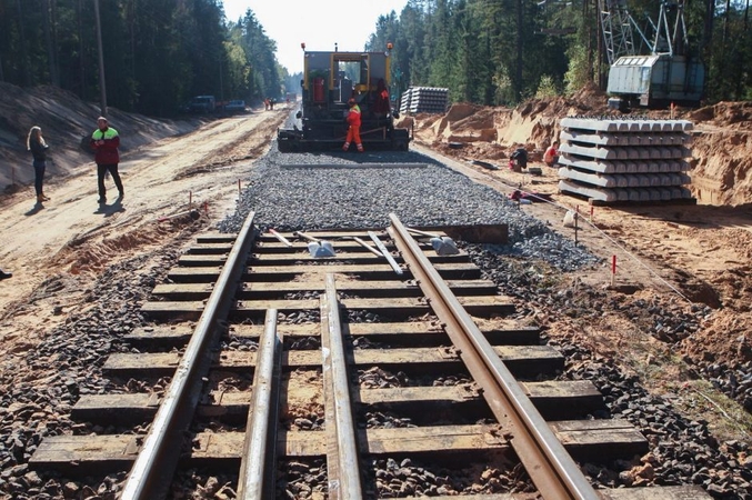 Atkarpoje Marijampolė-Kazlų Rūda – pirmieji „Rail Baltica“ bėgiai