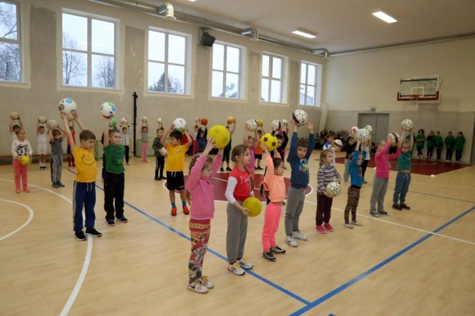 Kamuolį gainiojo ir kiškis Hansas 