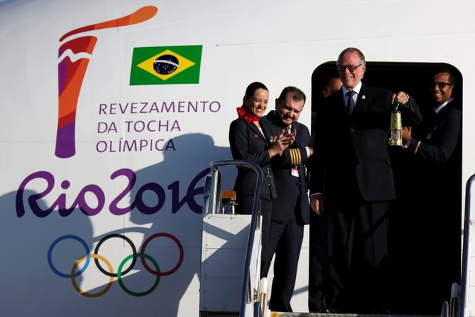 Olimpinė ugnis atkeliavo į Braziliją