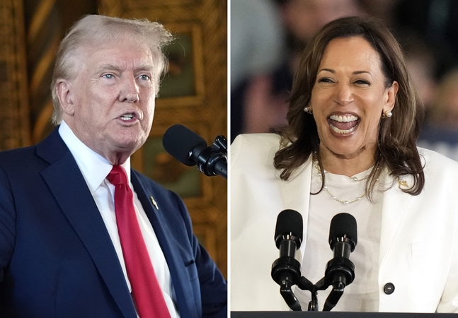 Donaldas Trumpas ir Kamala Harris