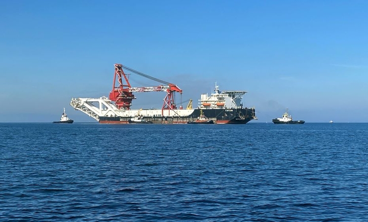 Rusijos laivas nutiesė „Nord Stream 2“ atkarpą Vokietijos vandenyse