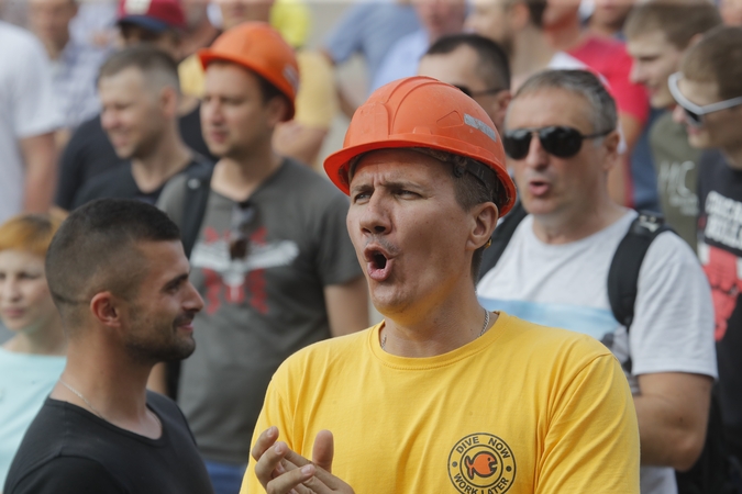 Baltarusijoje sulaikyti protestuojantys šachtininkai