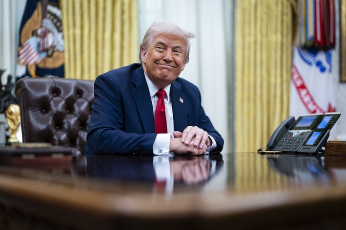 Trumpas pakomentavo Le Pen teismą ir derybas su Putinu