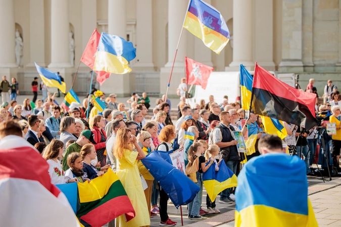 Diskutavę apie ES, NATO ir Ukrainos vėliavų iškėlimą, parlamentarai pasigedo Vilniaus vėliavos