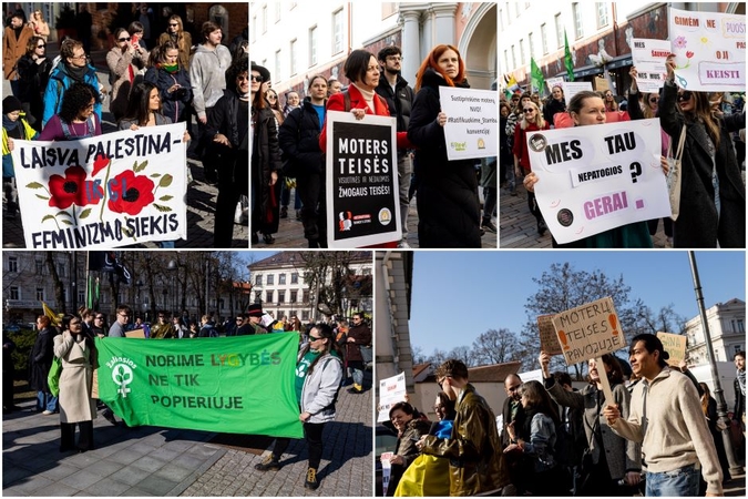 Sostinė Tarptautinę moterų solidarumo dieną minėjo eitynėmis ir mitingu