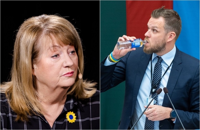 Iš kairės: Vilija Blinkevičiūtė, Gabrielius Landsbergis.