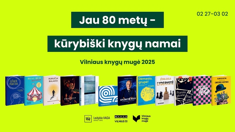  80-ąjį jubiliejų mininti leidykla VAGA kviečia: kokių renginių nepraleisti Vilniaus knygų mugėje?