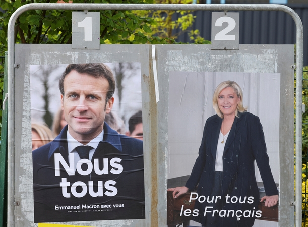 E. Macronas ir M. Le Pen varžosi dėl Prancūzijos prezidento posto