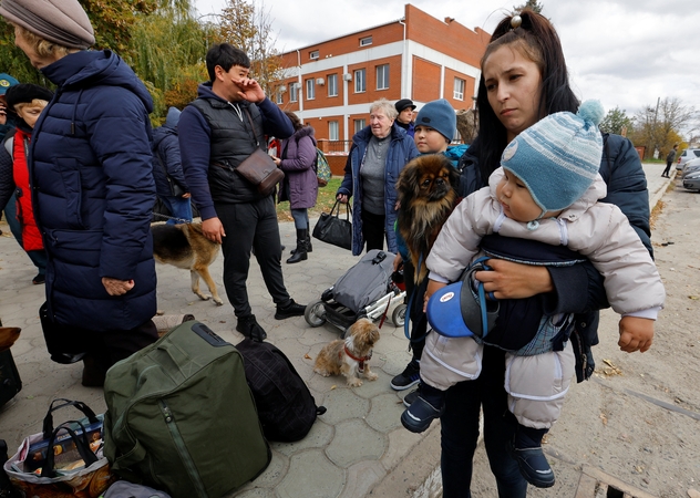 Prorusiška valdžia nurodė Chersono gyventojams nedelsiant evakuotis (papildyta)