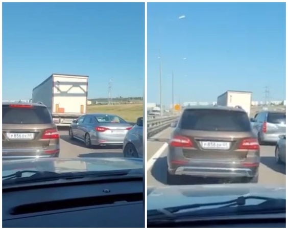 Užfiksavo iš Krymo po sprogimo sprunkančius rusus (vaizdo įrašas)