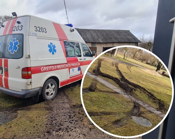 Po greitosios pagalbos vizito – gyventojų įsiūtis: išrausė kiemą, aptaškė namą