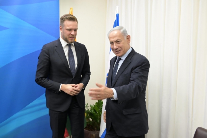 Susitikime su B. Netanyahu G. Landsbergis ragino didinti Izraelio paramą Ukrainai