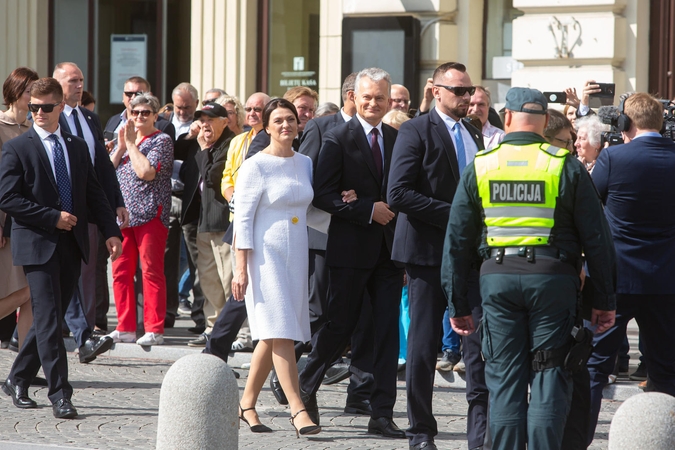 Gausios policijos pajėgos prižiūri G. Nausėdos inauguracijos renginius