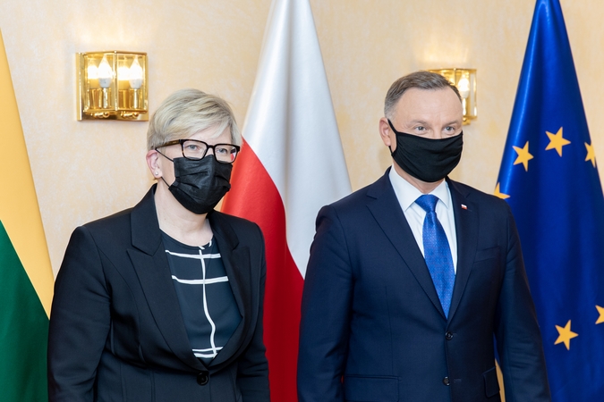 I. Šimonytė po susitikimo su A. Duda: vykdysime įsipareigojimą saugoti ES sieną