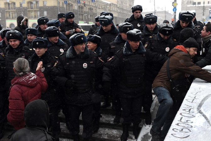 Konstitucijos dienos minėjimas Rusijoje protestuotojams baigėsi liūdnai