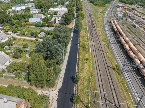 Įpusėjo sostinės A. Kojelavičiaus gatvės remonto darbai